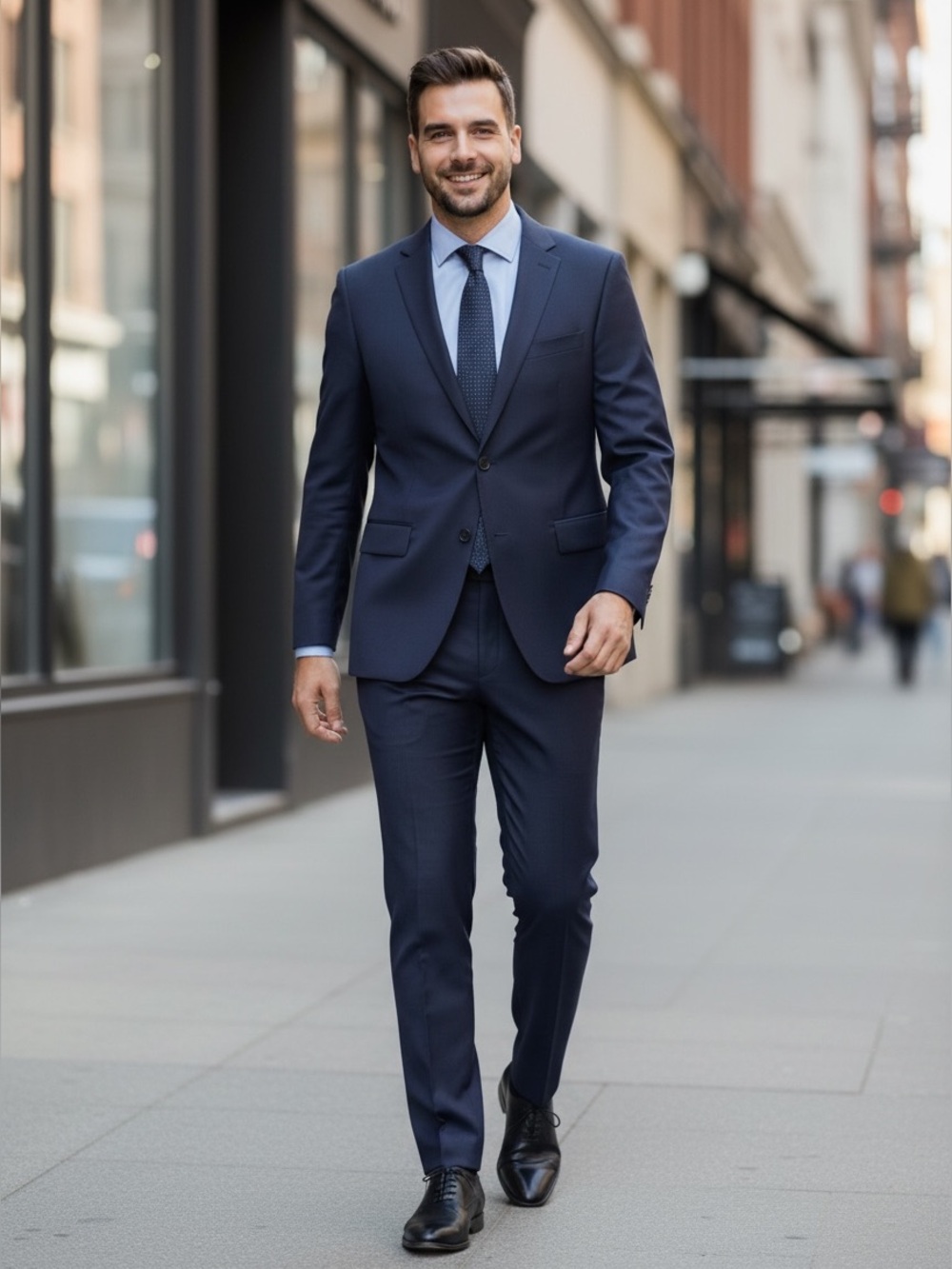Lands end Suit 2 piece True Navy Blazer 42R